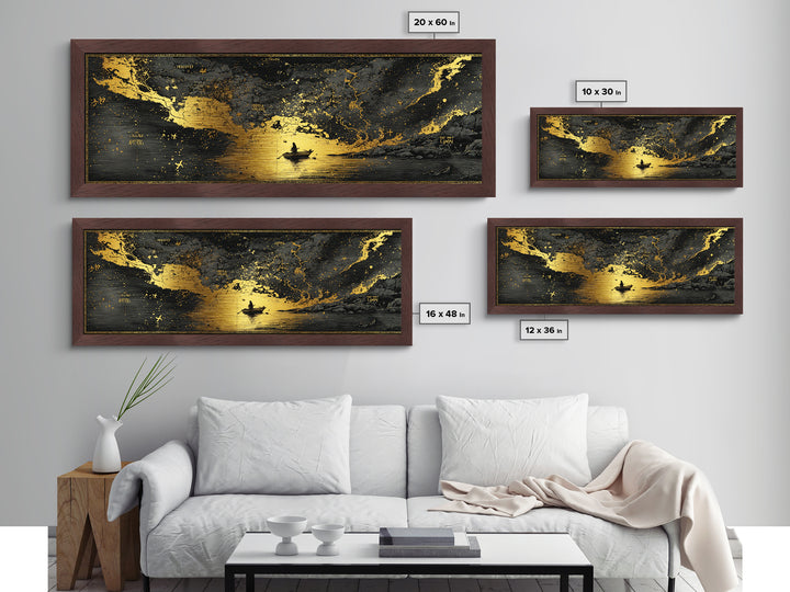 Celestial Map Artwork, Mythological Constellation And Ancient Sky Design, Metallic Gold Metal Print, Real Wood Frame Wall Decor