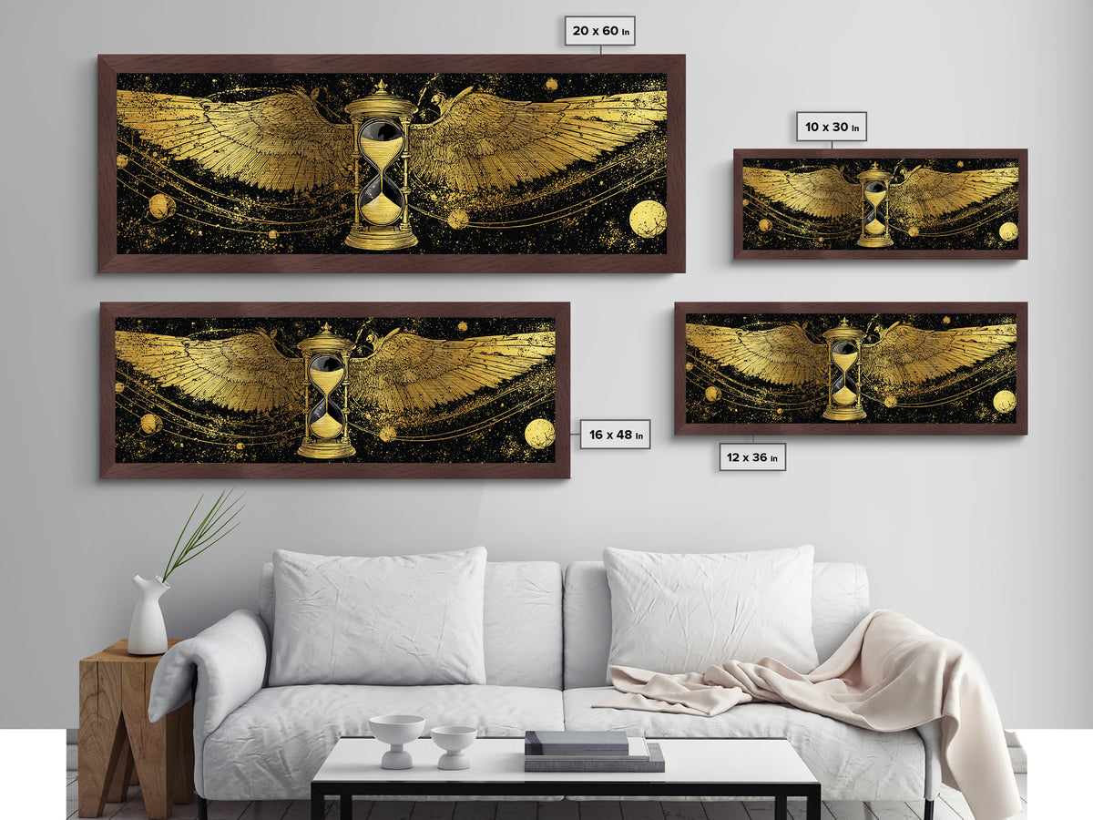 Astraeus Titan Of Stars Artwork, Greek Mythology Metallic Gold Metal Print, Celestial Titan Wall Art, Real Wood Frame