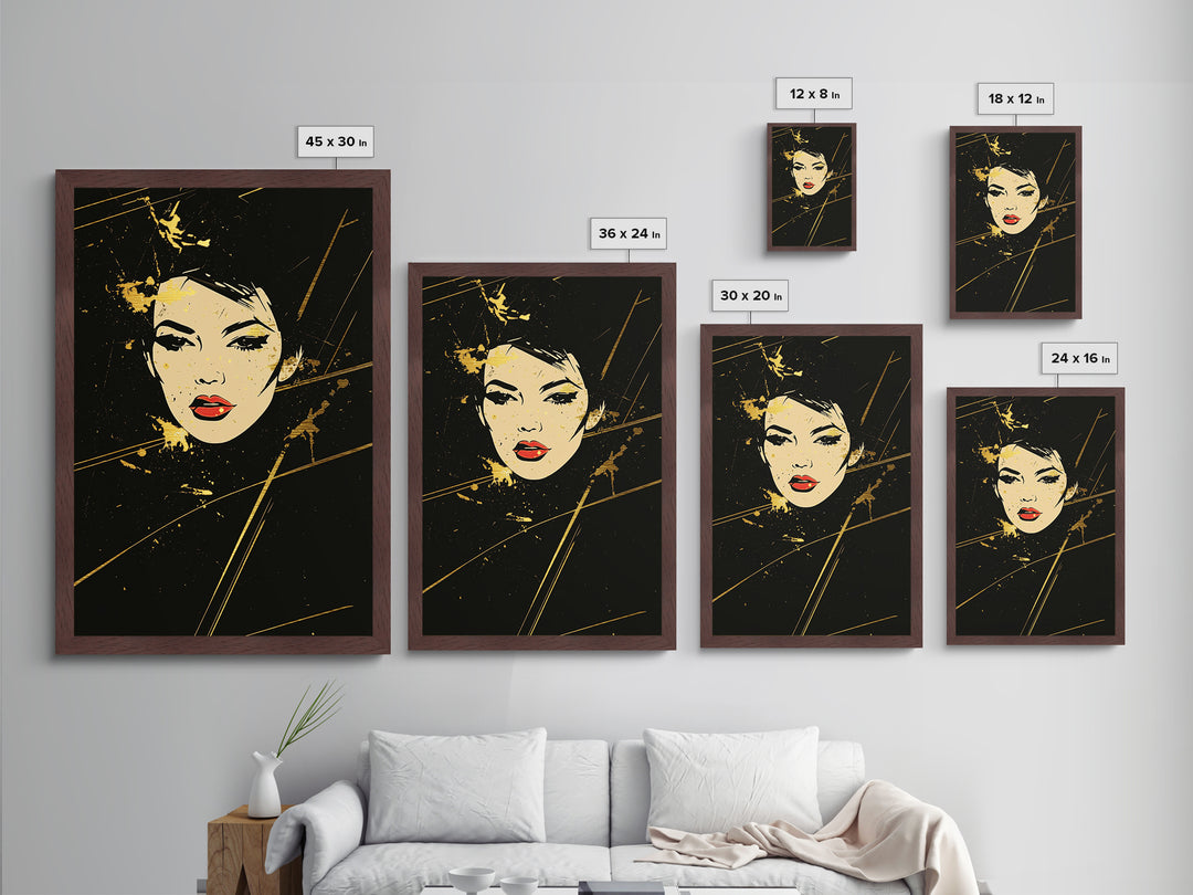 Witch’s Spell Metallic Gold Art, Gothic Halloween Potion Metal Art Wall Decor with Real Wood Frame