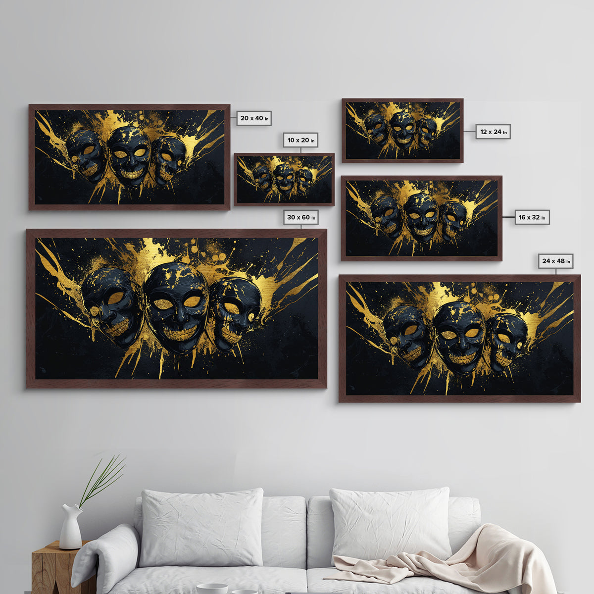 Sacred Goddess Metallic Gold Metal Print, Ornate Splatter Art On Metal, Real Wood Frame Wall Décor, Mystical Divine Artwork