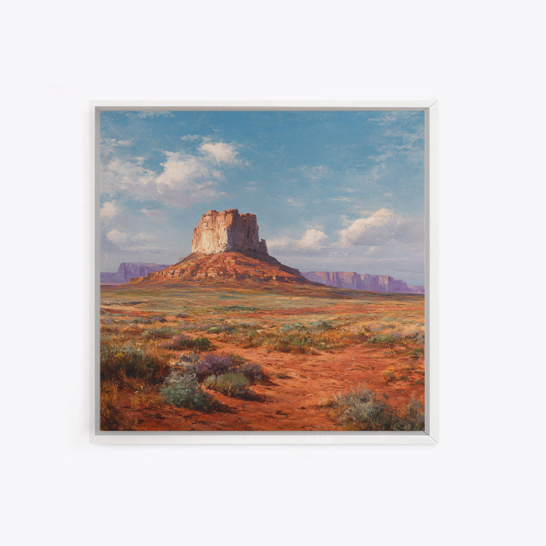 Monument Valley Desert Butte Wall Art, Western Landscape Canvas Print, Rustic Southwest Home Decor