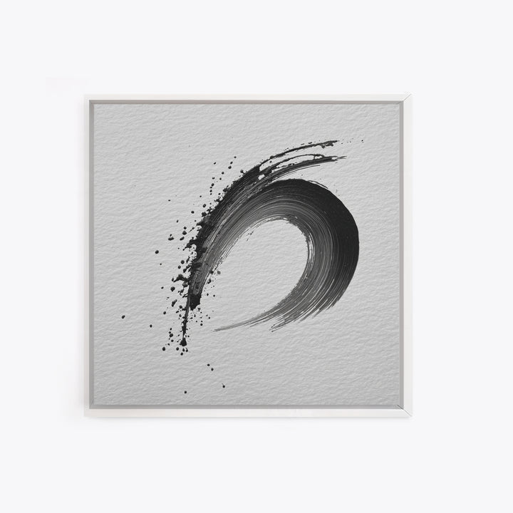 Zen Enso Brush Stroke Minimalist Black And White Wall Art Japanese Calligraphy Painting Modern Decor Minimalist Wall Art Print