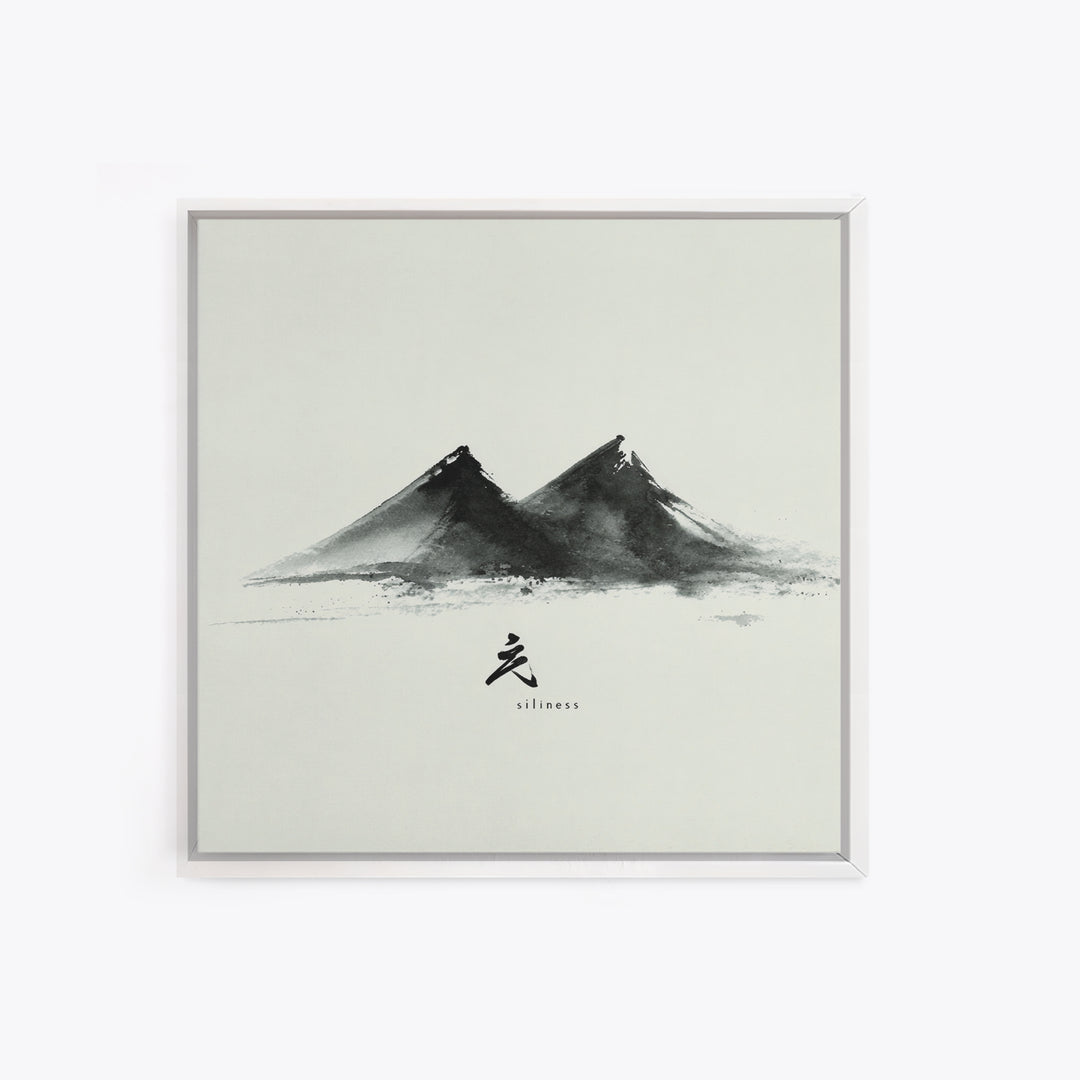 Minimalist Ink Mountains Japanese Landscape Wall Art Black And White Print Modern Zen Home Decor
