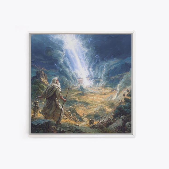 Ezekiel Valley Of Dry Bones Framed Canvas Print, Biblical Wall Art, Dramatic Religious Home Decor, Christian Gift For Him