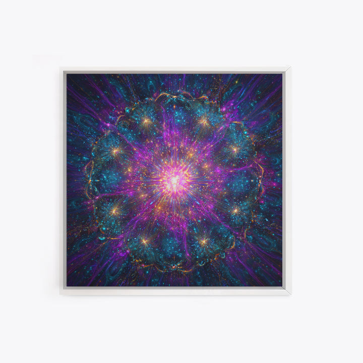Colorful Cosmic Explosion Galaxy Abstract Wall Art Psychedelic Space Painting Trippy Room Decor Modern Wall Art Canvas Print