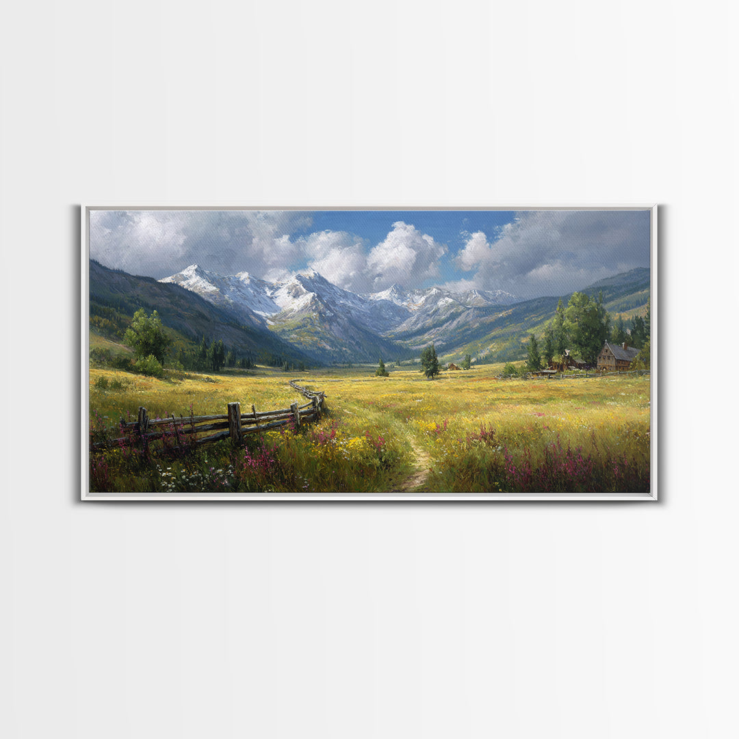 Dramatic Autumn Fire Landscape Painting With Burning Grass And Fiery Sky Wall Art