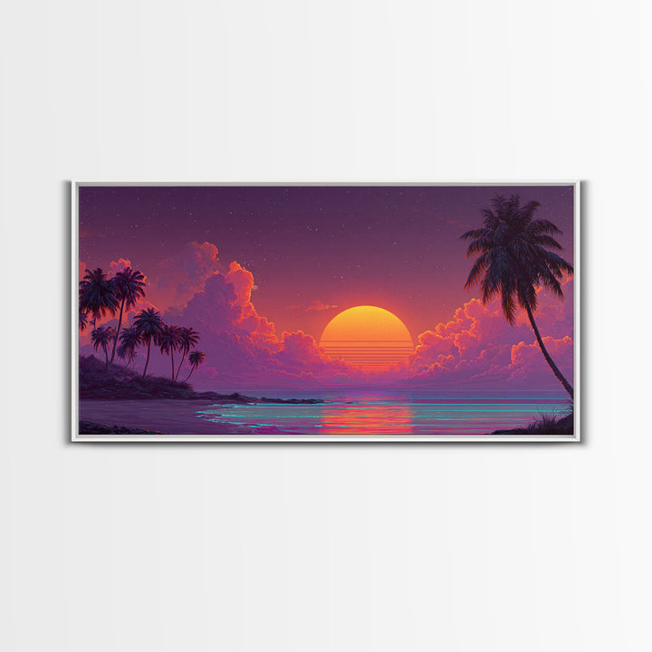 Dreamy Mystical Staircase In Purple And Blue Tones Abstract Fantasy Painting Canvas Print Wall Art For Living Room Boho Decor