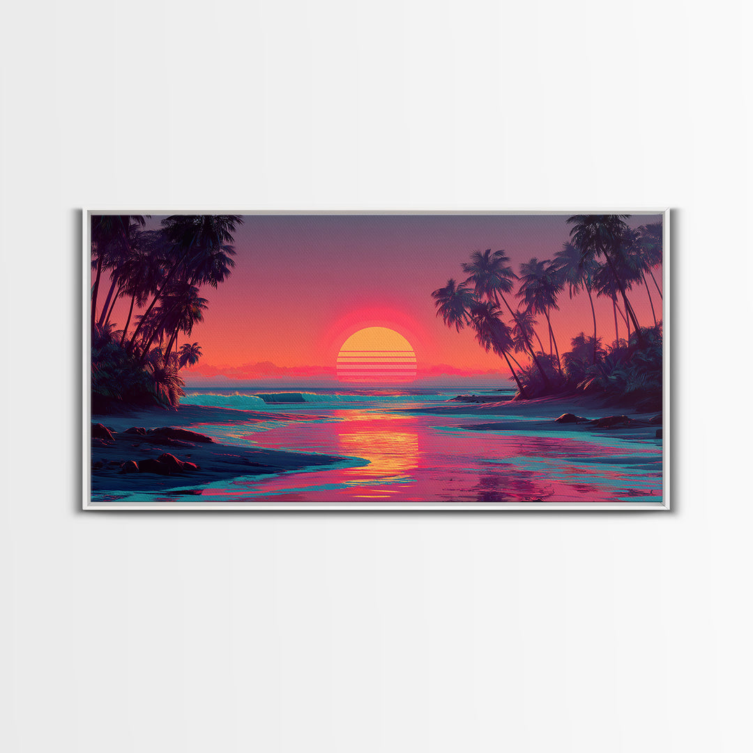 Amazing Ocean Light Rays Breaking Through Cloudy Sky Over Rolling Prairie Landscape Framed Canvas Print Modern Wall Art