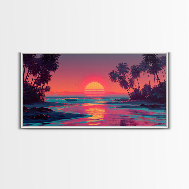 Amazing Ocean Light Rays Breaking Through Cloudy Sky Over Rolling Prairie Landscape Framed Canvas Print Modern Wall Art