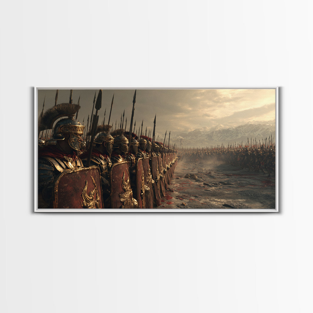 Epic Roman Legion Army Ancient Warriors Battlefield Military Wall Art Canvas Print Perfect For History Buffs And Office Decor