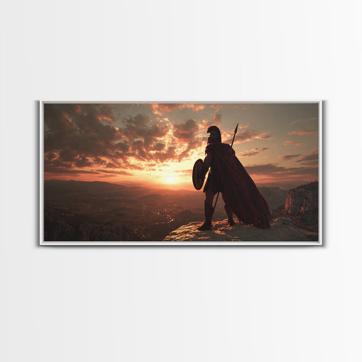 Dramatic Western Sunset Over Monument Valley Featuring Cowboy On Horse Framed Canvas Print Large Wall Art For Rustic And Southwestern Decor