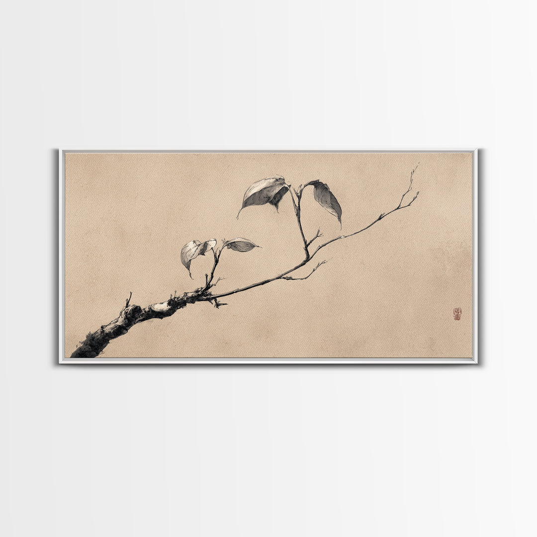 Rustic Old Wooden Boat Water Lily Pond Classic Landscape Painting Framed Canvas Print