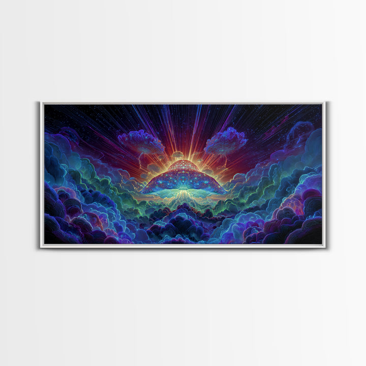 Colorful Psychedelic Abstract Art Painting Canvas Print Wall Art For Home Office Living Room Modern Contemporary Artwork Large Wall Art