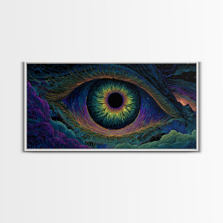 Vibrant Swirling Forest Sunset Painting Canvas Print Wall Art Large Framed Canvas Print Boho Home Decor Modern Wall Art Living Room Decor