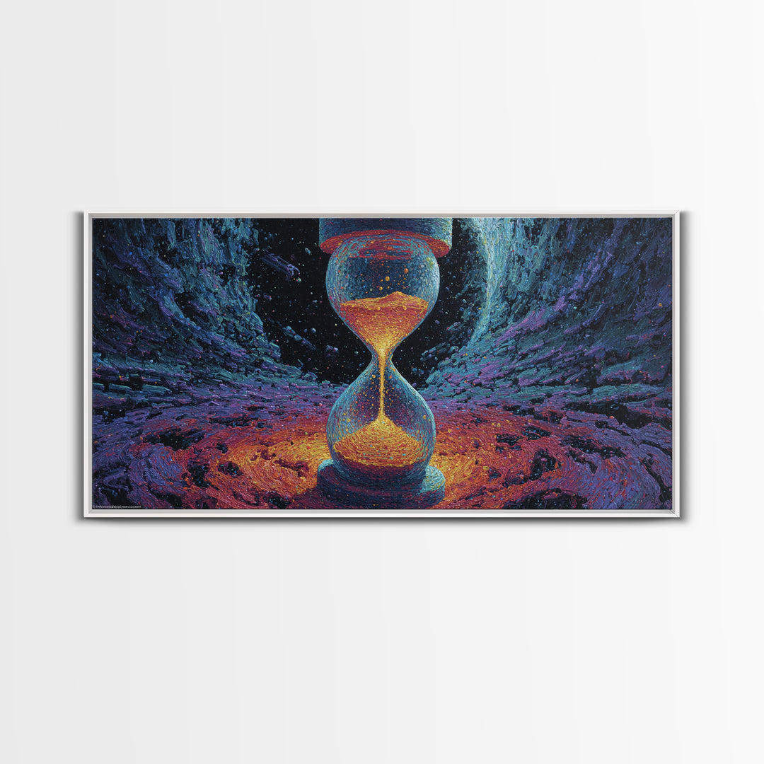 Vibrant Neon Sunset Mountain Landscape Retro Futuristic Style Canvas Print Modern Wall Art For Bedroom Or Office Decor