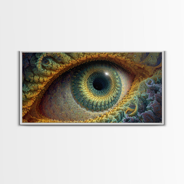 Intricate Digital Art Eye With Detailed Textures Colorful Abstract Wall Art Modern Wall Art Canvas Print For Contemporary Home