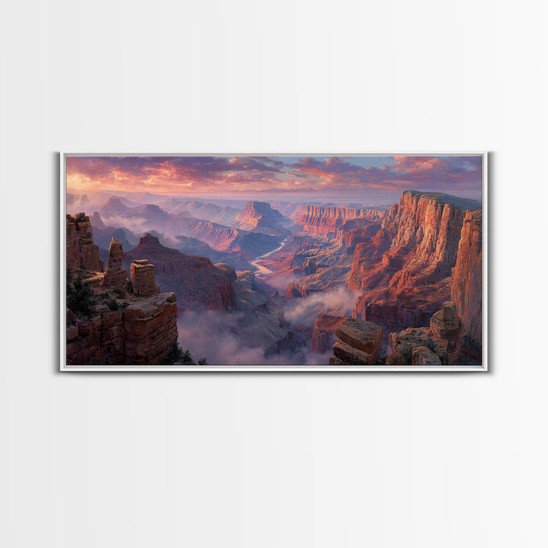 Grand Canyon Landscape Sunset Canvas Print Scenic Nature Wall Art Large Modern Art Home Decor
