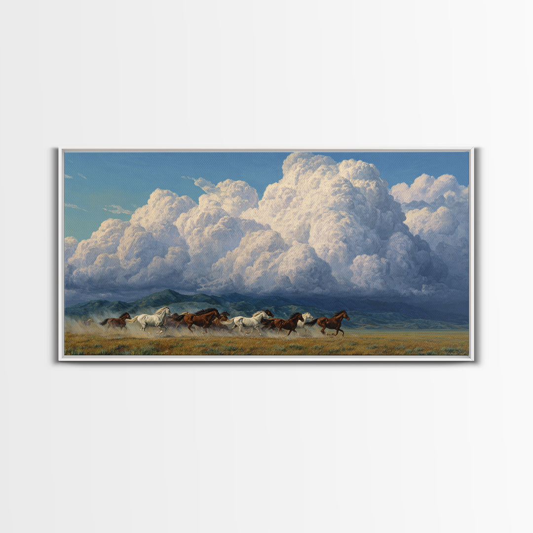 Lush Mountain Stream Landscape With Blue Sky Original Oil Painting Wall Art For Rustic Farmhouse Or Cabin Decor Framed Canvas Print Gift For Nature Lover