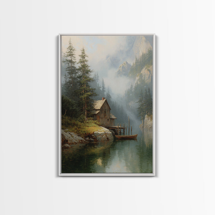Digital Fantasy Western Horse Rider Canyon Landscape - Canvas Print Large Wall Art Rustic Home Decor For Living Room