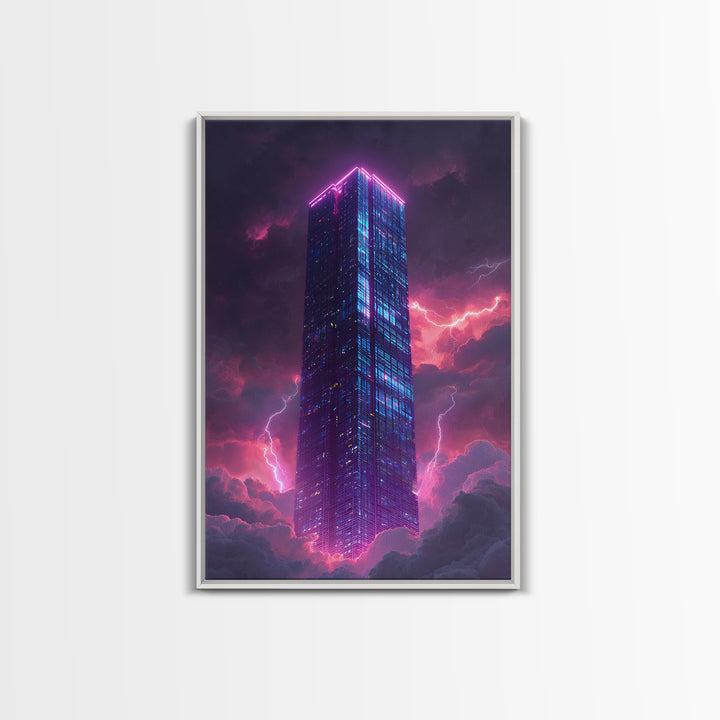 Surreal Mountain Floating Rock Face With Soft Colorful Sky Wall Art Canvas Print Modern Home Decor