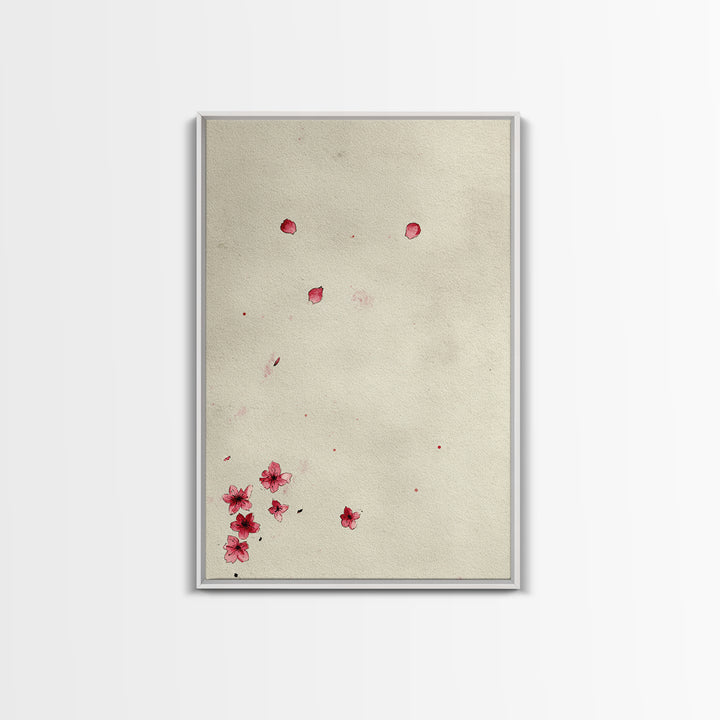 Minimalist Traditional Japanese Ink Painting Of Zen Buddhist Monks Meditating Wall Art Print Framed Canvas For Office