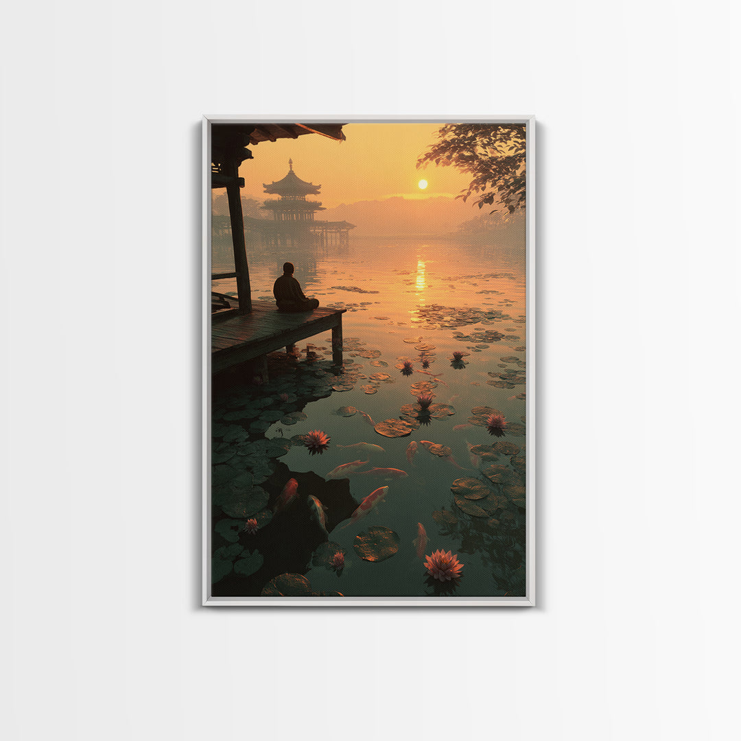 Dramatic Rocky Mountain Landscape With Pine Trees And Sunset Lighting Original Framed Canvas Print Scenic Nature Wall Art For Living Room
