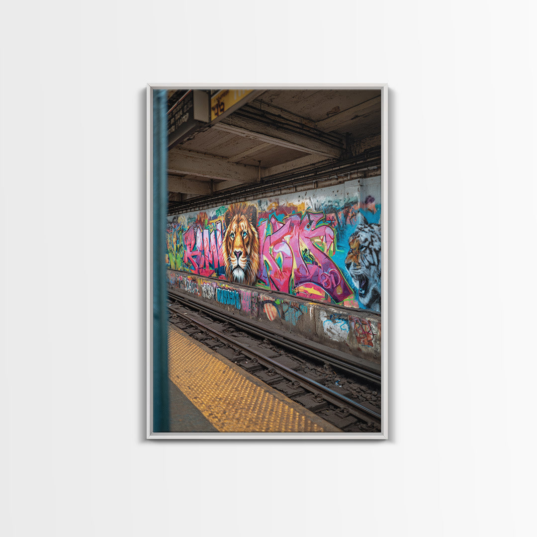 Abandoned Urban Ruins Graffiti Art Canvas Print Unique Wall Art For Industrial Home Decor And Loft Spaces