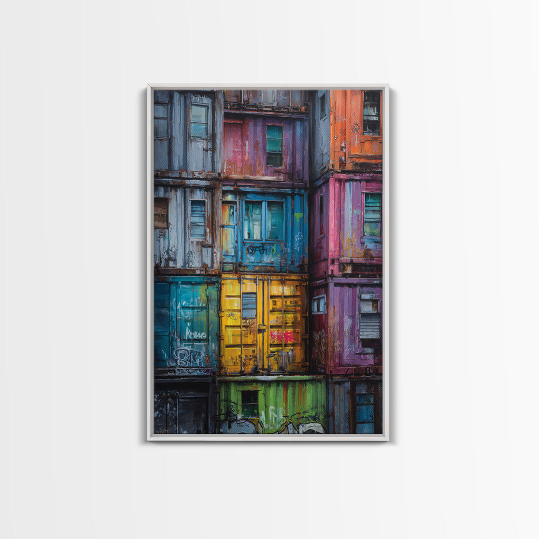 Epic Giant Breaking Chains Between Ancient Columns Wall Art Canvas Print Powerful Mythical Painting