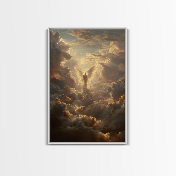 Dark Moody Battle Field Landscape With Cross And Sun Rays Painting Oil Art Print Wall Art For Rustic Home Or Office Decor