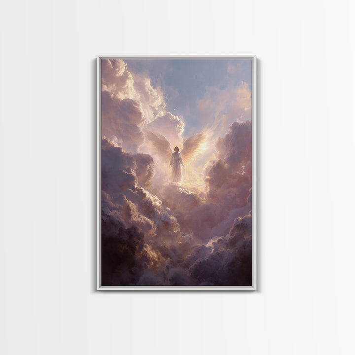 Luminous Mosque At Dusk Illuminated With Lanterns Framed Canvas Print Islamic Wall Art For Home Decor And Living Room