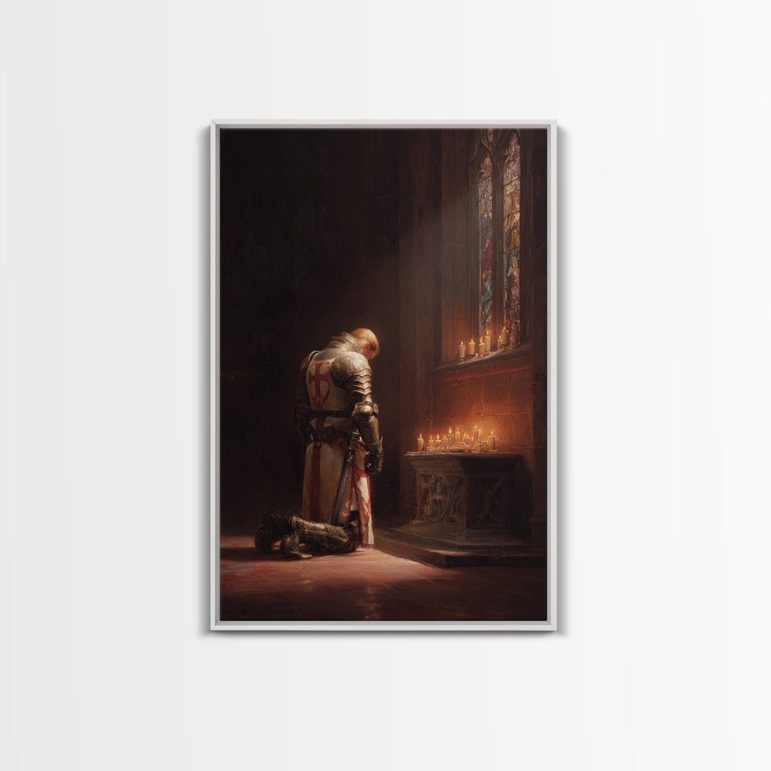 Epic Battle Scene Fantasy Warrior Angels And Knights Battle Framed Canvas Print Modern Wall Art For Office