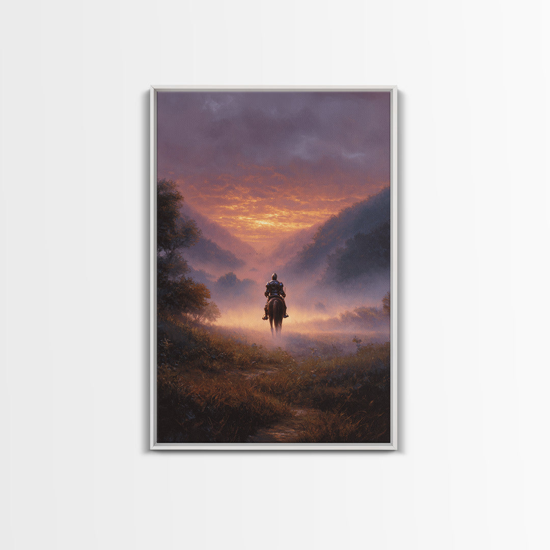 Rustic Islamic Mosque At Sunset Vibrant Orange Original Oil Painting Canvas Print Wall Art