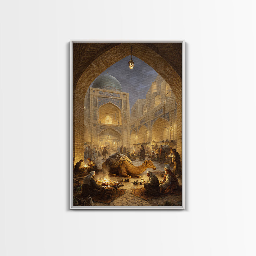 Golden Hour At Historic Jerusalem Ancient Architecture With Shadows Canvas Print Wall Art For Spiritual Home Decor And Travel Lovers