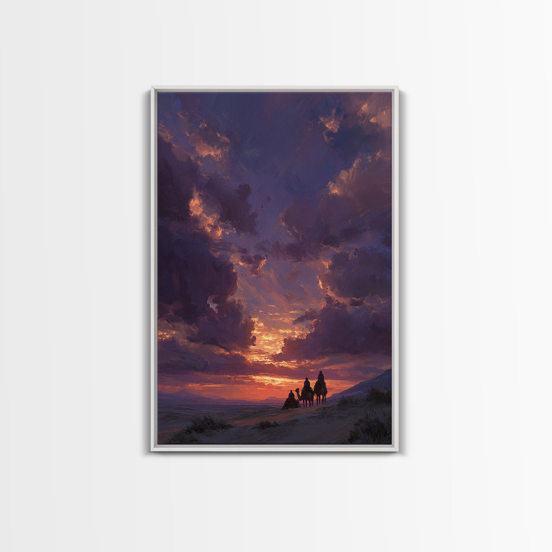 Angel Archangel Michael Sword In Light Surrounded By Clouds Romantic Wall Art Framed Canvas Print For Spiritual Home Decor