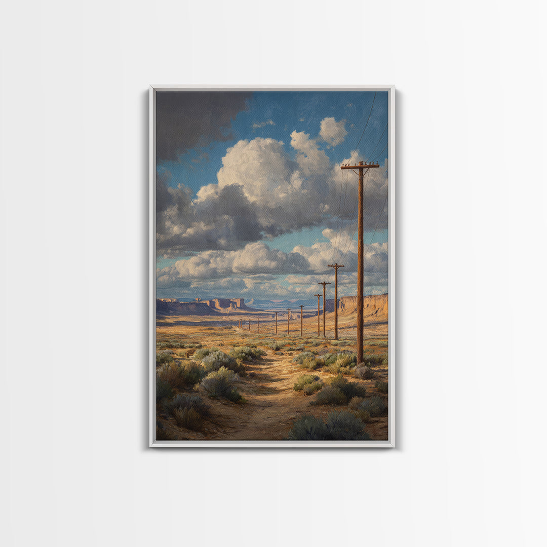 Serene Sunset Landscape Of Monument Valley With Red Rock Buttes And Blue Sky Framed Canvas Print Large Wall Art For Home