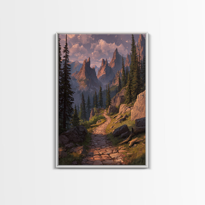 Peaceful Japanese Lotus Pond With Meditating Monk At Sunrise Wall Art Framed Canvas Print Zen Home Decor Relaxing Traditional Painting