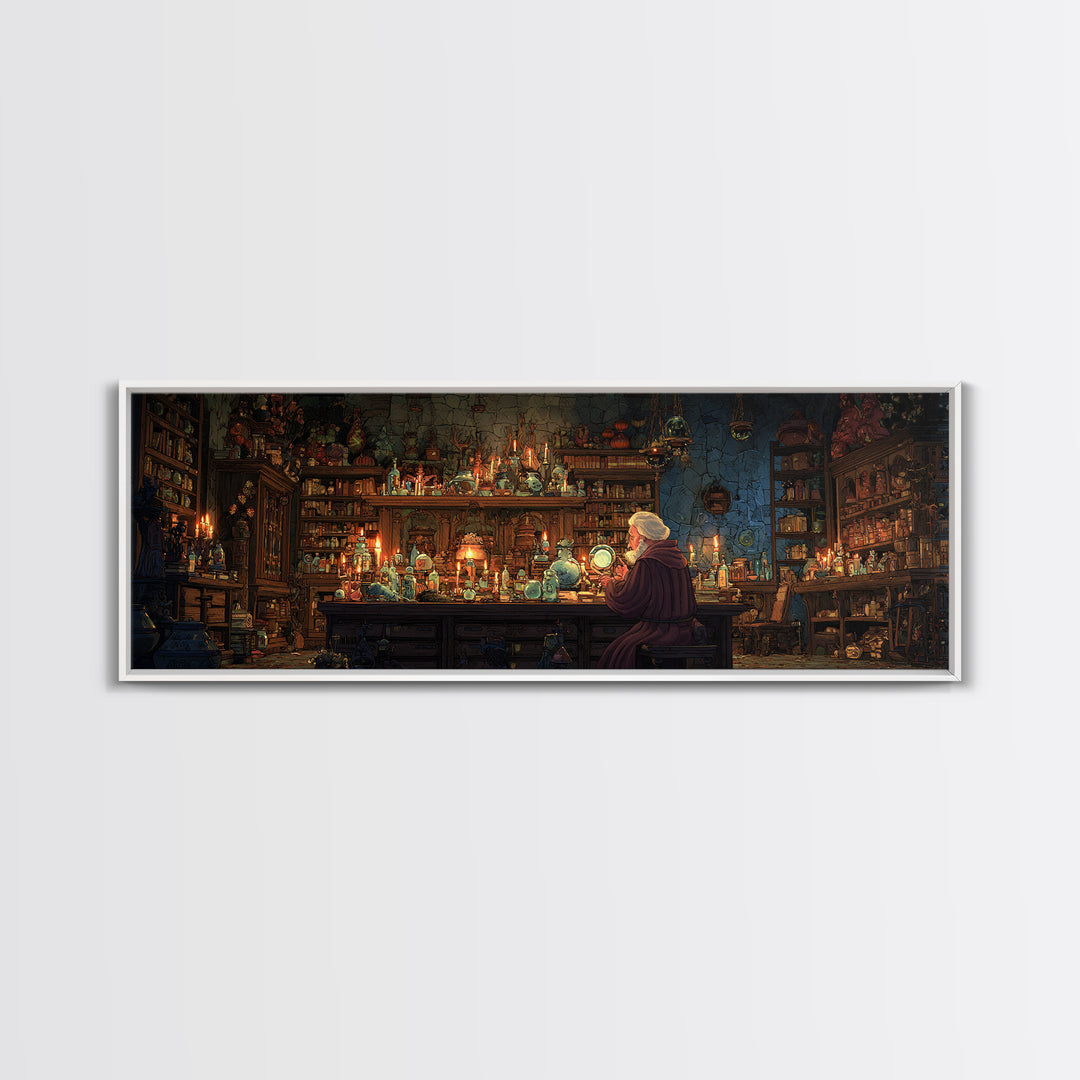 Epic Knight Silhouette Against Mystical Glowing Tree Fantasy Wall Art Canvas Print