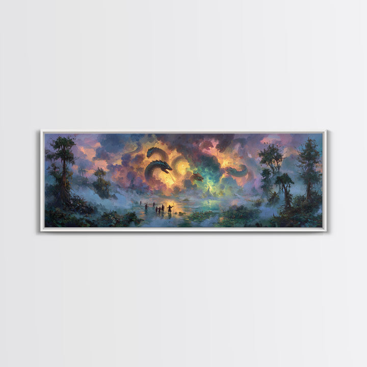 Panoramic View Of Pilgrims At Holy Kaaba Mecca Cityscape Painting Framed Canvas Print Religious Islamic Wall Art For Home Decor