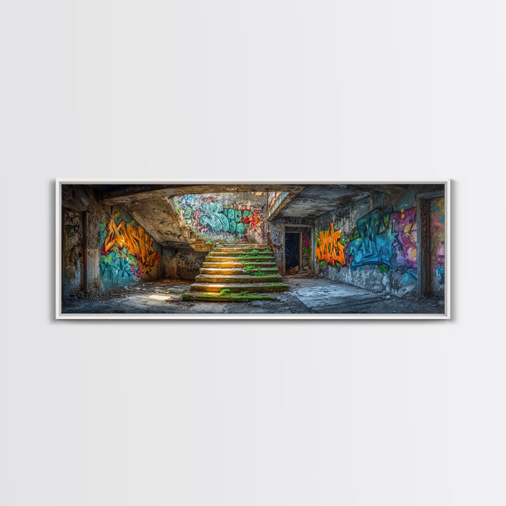Dramatic Epic Fantasy Battle Scene Painting Wall Art Framed Canvas Print with Fiery Skies and Mythical Elements for Home Decor