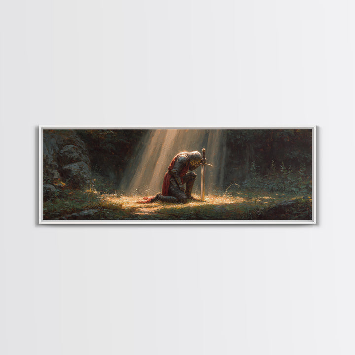 Tranquil River Landscape With Lush Forest Original Oil Painting Wall Art Framed Canvas Print Cozy Nature Decor