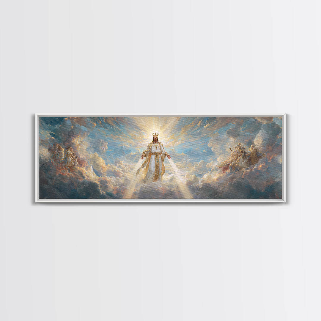 Surreal Underwater Dragon Resting On Treasure Hoard Fantasy Wall Art Canvas Print For Bedroom Or Gaming Room Decor