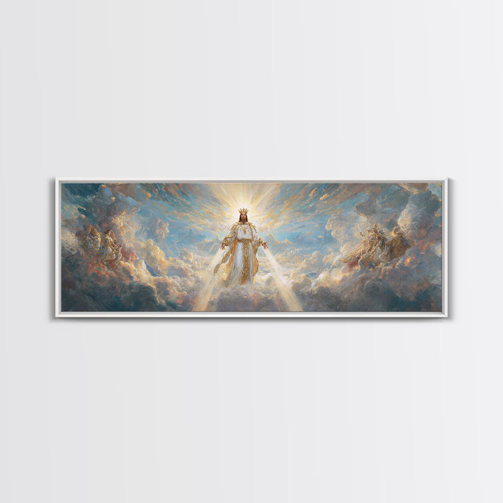 Surreal Underwater Dragon Resting On Treasure Hoard Fantasy Wall Art Canvas Print For Bedroom Or Gaming Room Decor