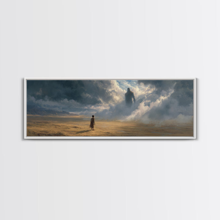 Dramatic Fantasy Seascape With Towering Waves And Magical Cloud Figure Wall Art Canvas Print For Coastal Or Nautical Decor