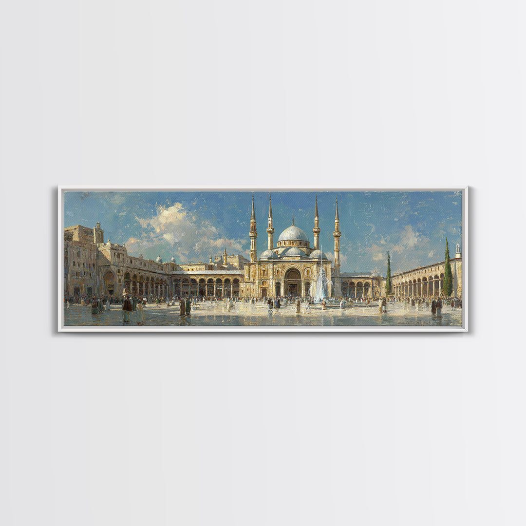 Serene Landscape Painting Of River With Trees And Boathouse In Classic European Style Original Wall Art