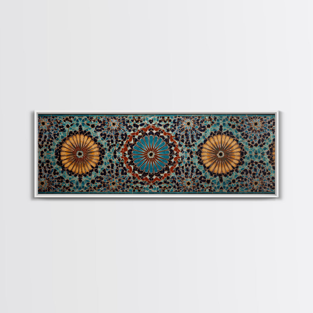 Beautiful Tile Mosaic Traditional Moroccan Pattern Art Canvas Print Wall Art For Elegant Home Decor And Cultural Style