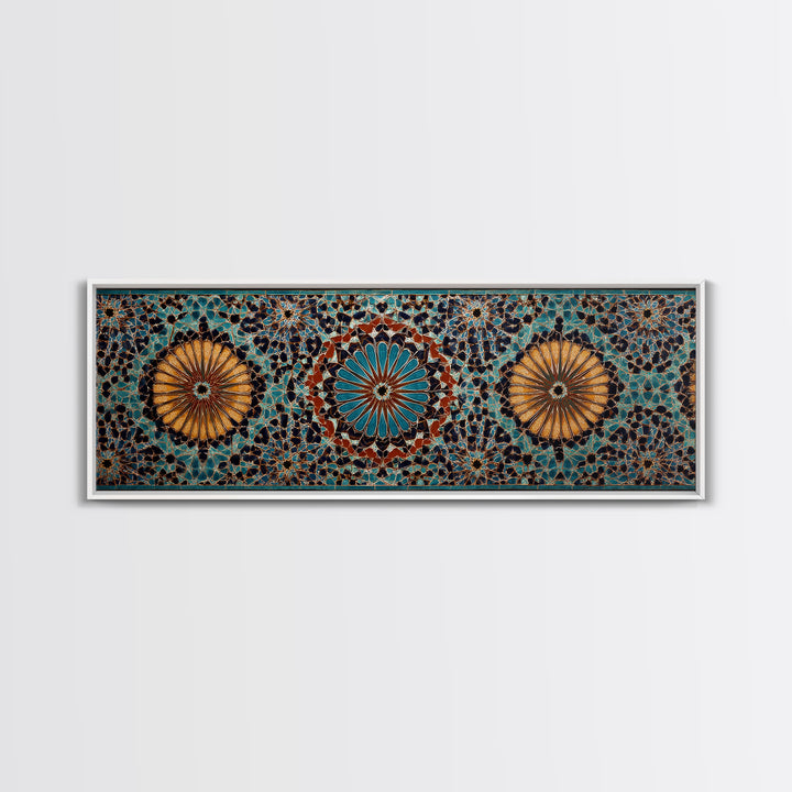 Beautiful Tile Mosaic Traditional Moroccan Pattern Art Canvas Print Wall Art For Elegant Home Decor And Cultural Style