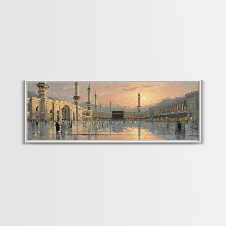 Vibrant Urban Graffiti Street Scene With Reflections Moody Wall Art Canvas Print