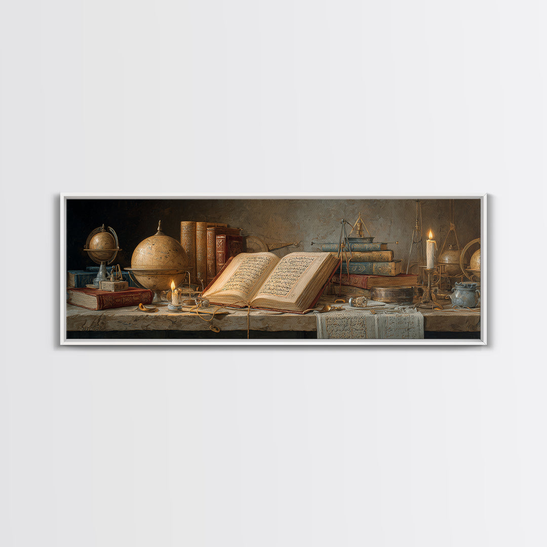 Crowd Of Medieval Soldiers At Floating Castle Epic Fantasy Battle Scene Canvas Print Modern Wall Art