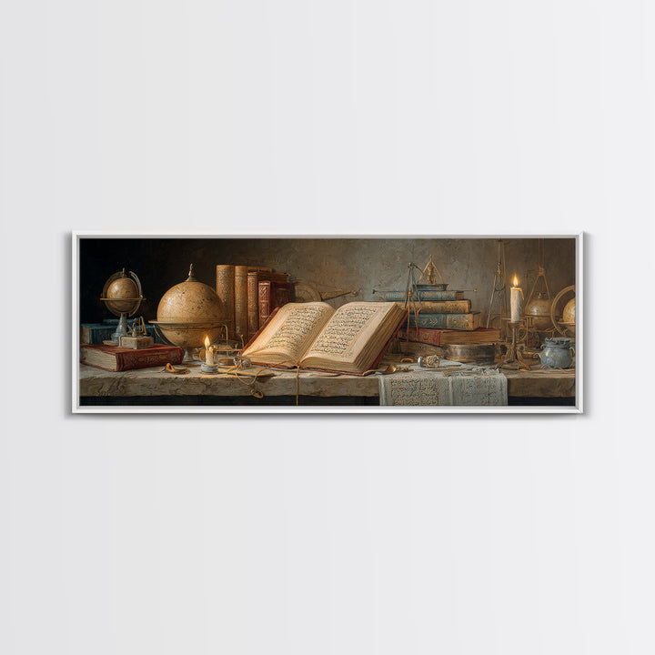 Crowd Of Medieval Soldiers At Floating Castle Epic Fantasy Battle Scene Canvas Print Modern Wall Art