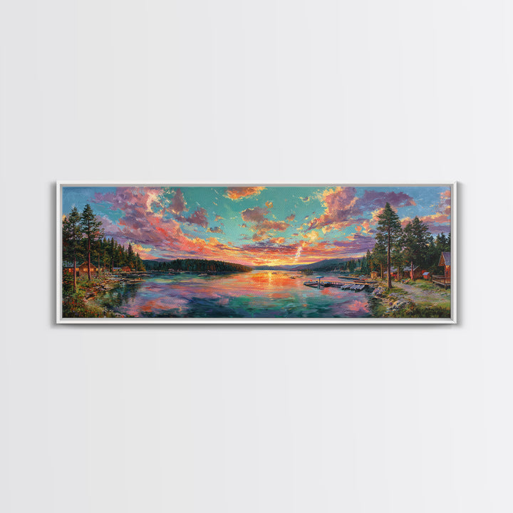 Urban Subway Staircase With Majestic Tiger Mural Wall Art Canvas Print For Man Cave Decor